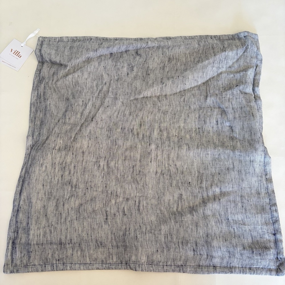 Villa Classic Home Joshua Chambray Blue 22x22 Pillow Cover Pottery Barn Linen
